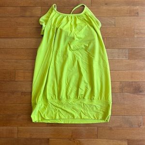 yellow women runner shirt with sports bra